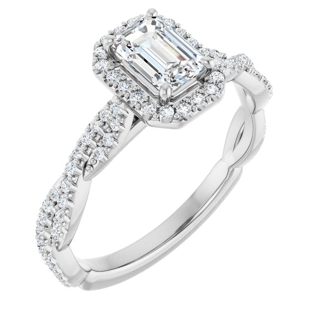 emerald-10K White gold