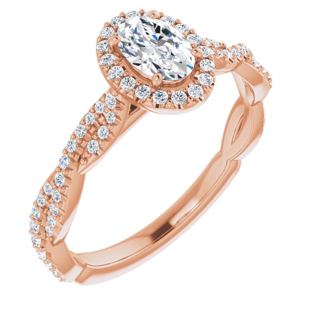 oval-18K Rose gold