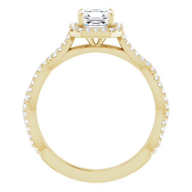 asscher-10K Yellow gold