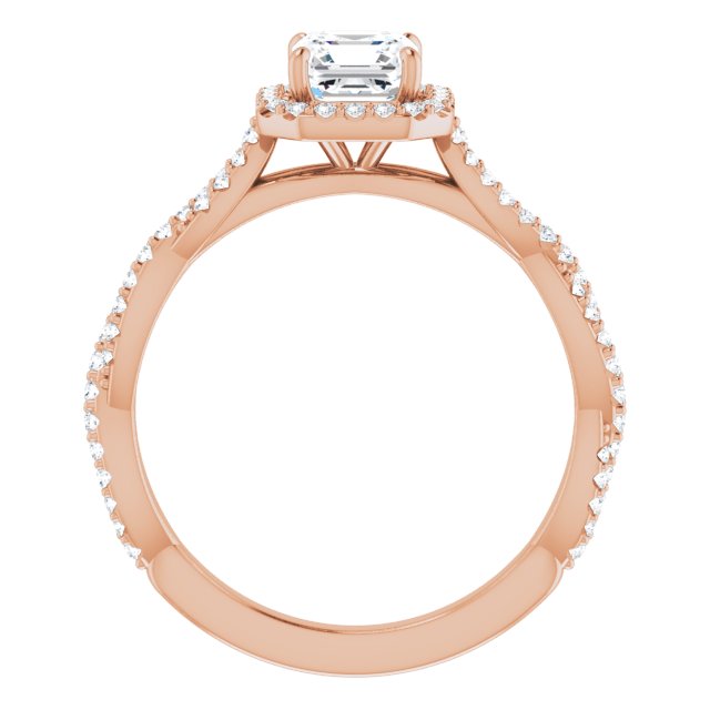 asscher-10K Rose gold