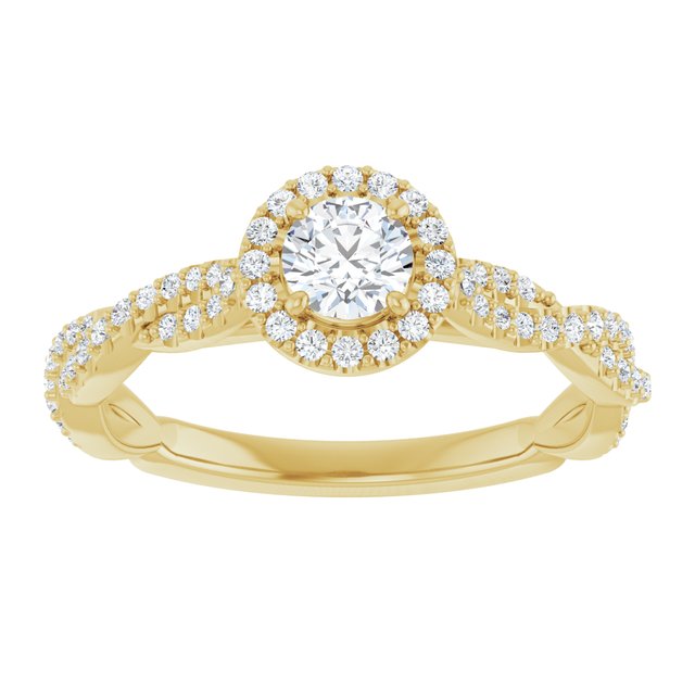 round-18K Yellow gold