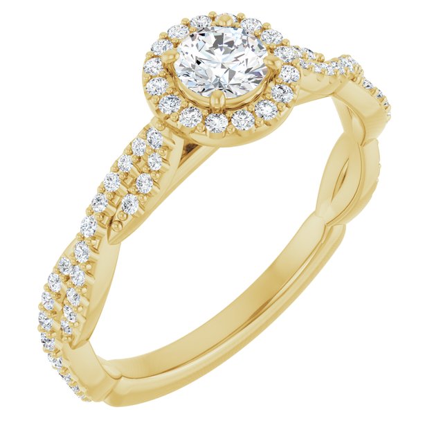 round-14K Yellow gold