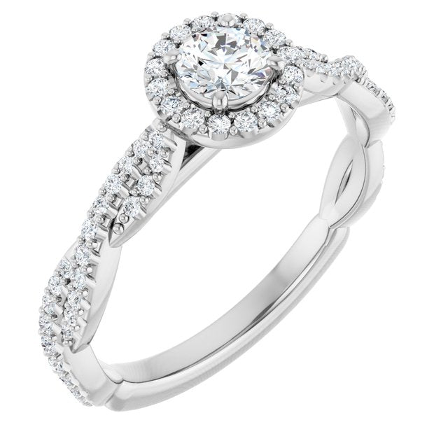 round-14K White gold