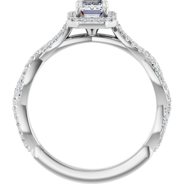 emerald-14K White gold