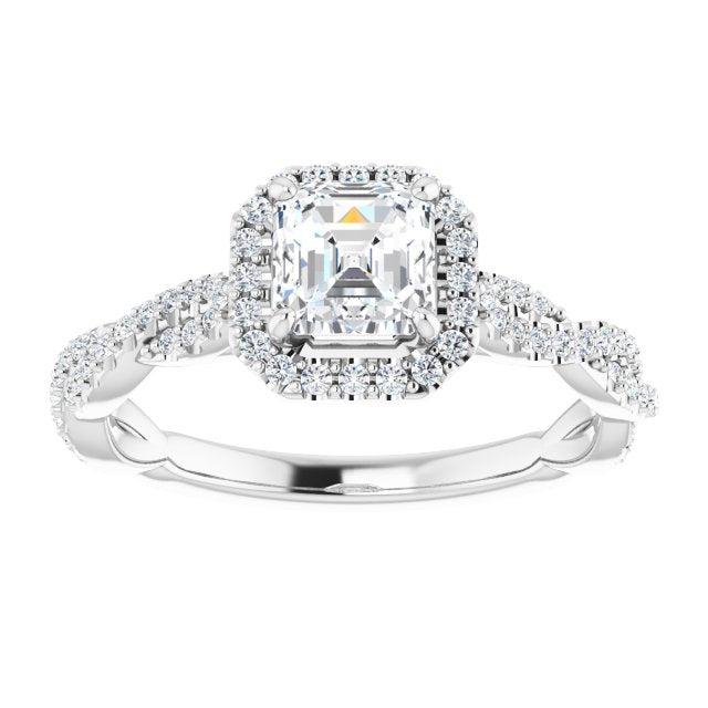 asscher-14K White gold