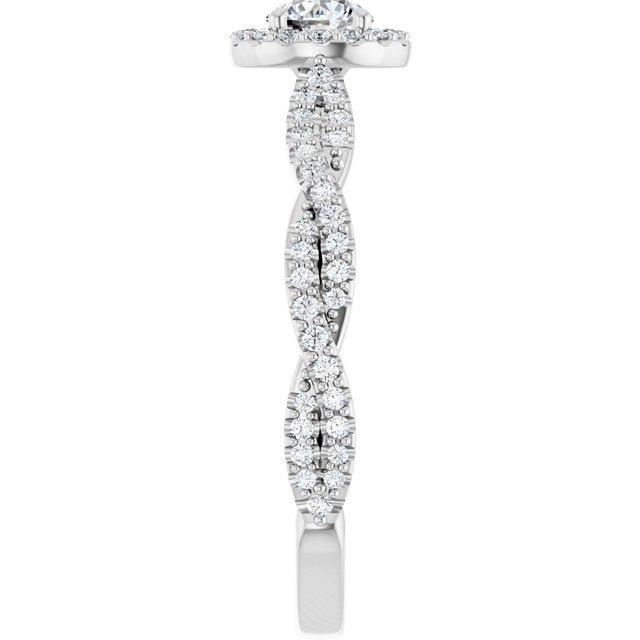 round-14K White gold