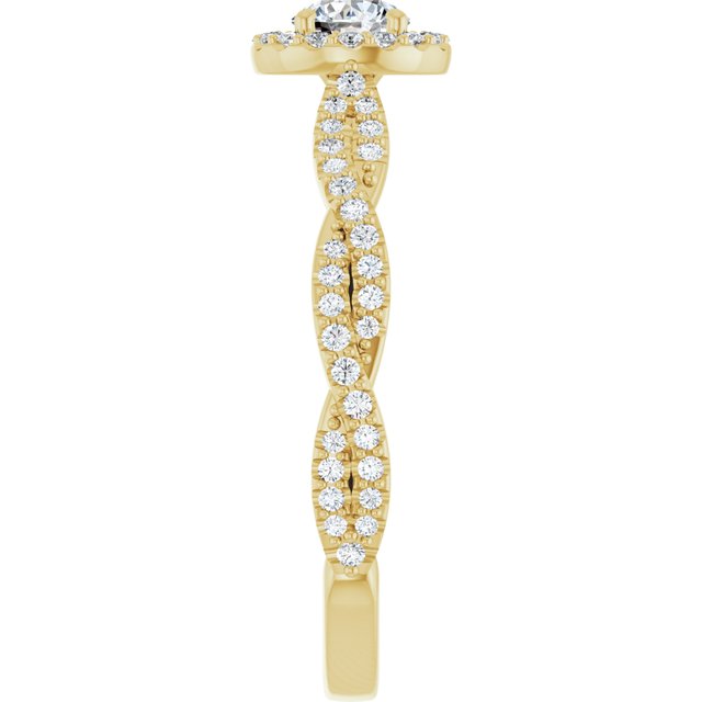 round-18K Yellow gold