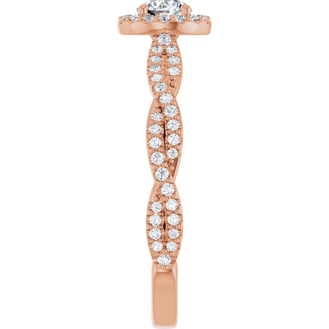 round-18K Rose gold