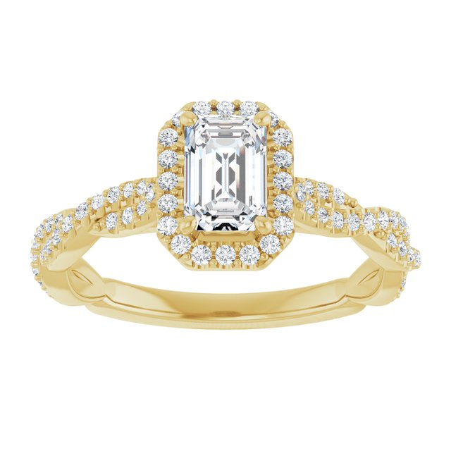 emerald-18K Yellow gold