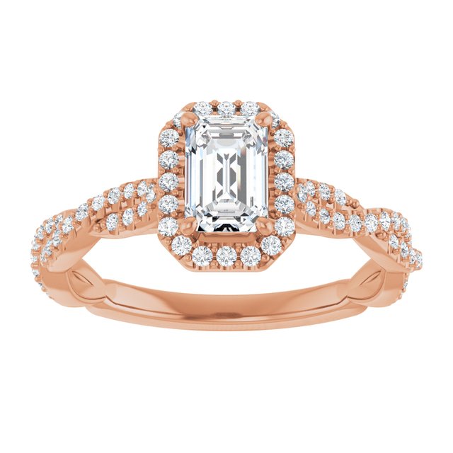 emerald-18K Rose gold