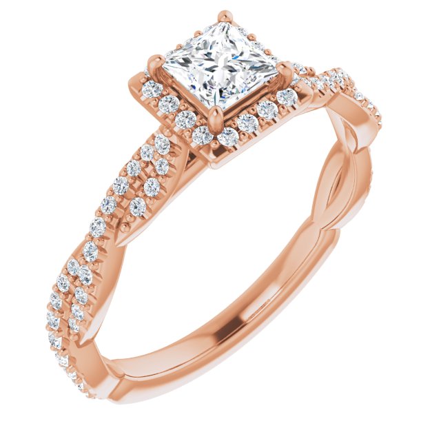 square-10K Rose gold