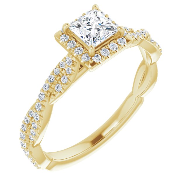 square-18K Yellow gold