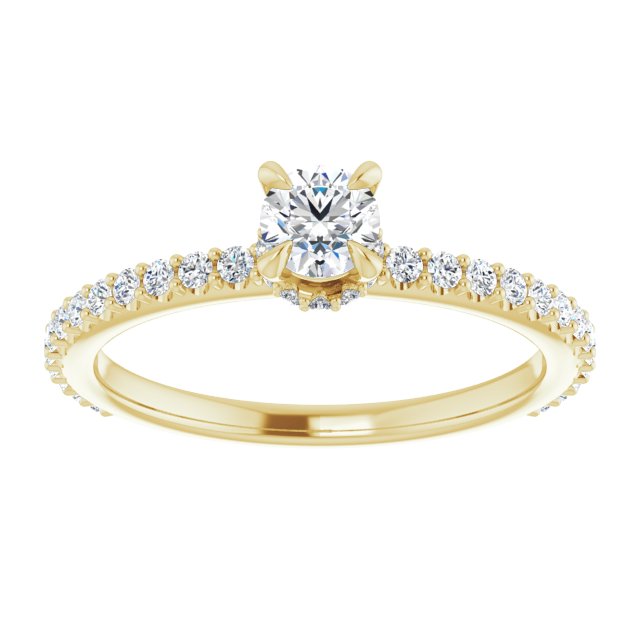 round-14K Yellow gold