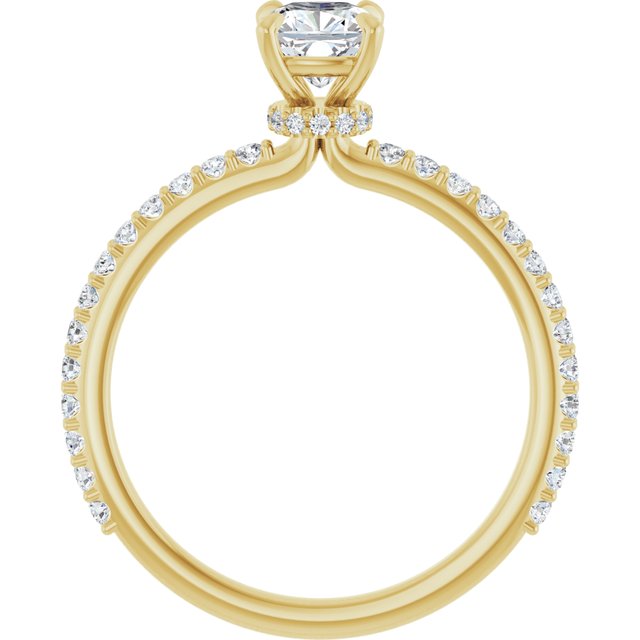 cushion-10K Yellow gold