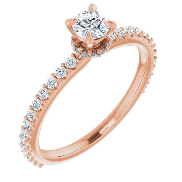round-14K Rose gold