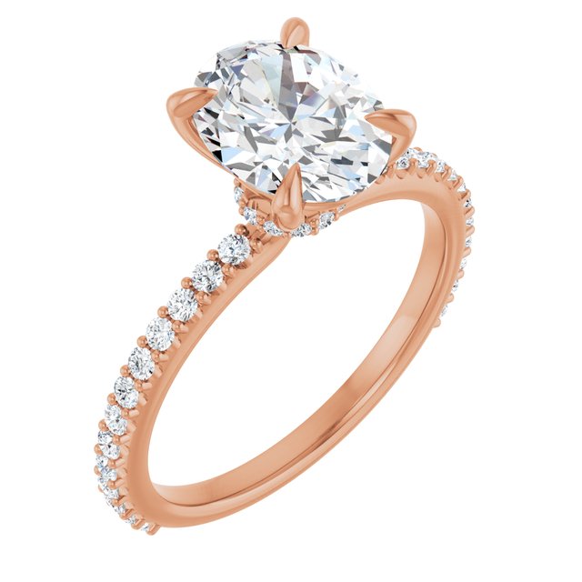oval-10K Rose gold