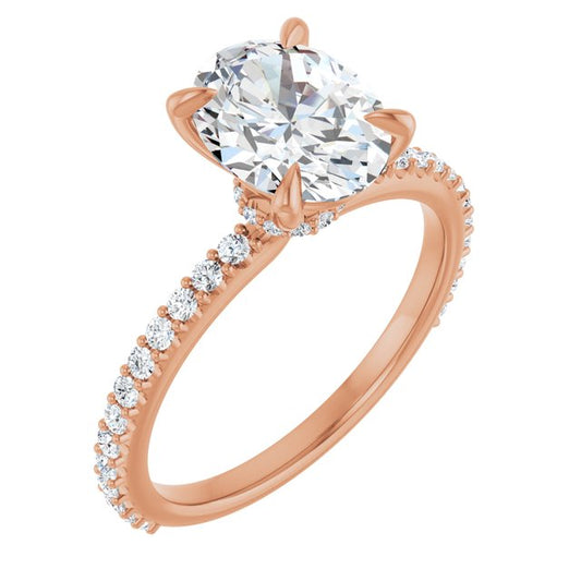 oval-10K Rose gold