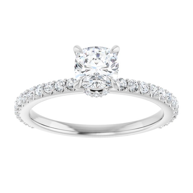 cushion-18K White gold