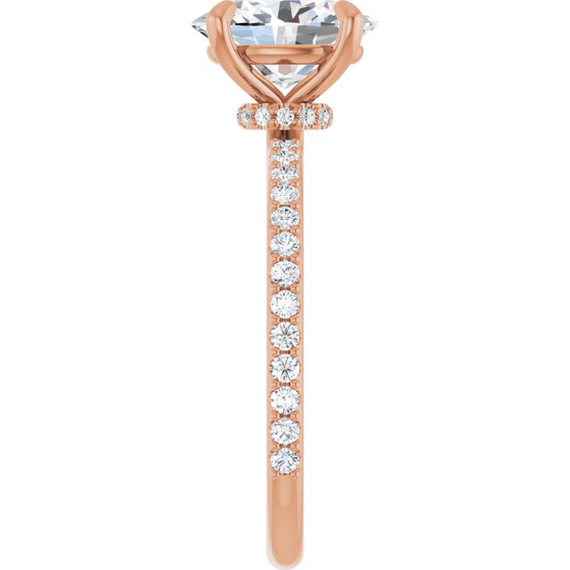 oval-14K Rose gold