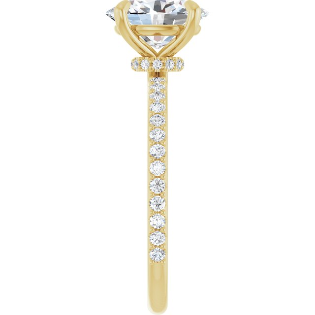 oval-14K Yellow gold