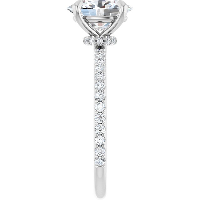 oval-18K White gold