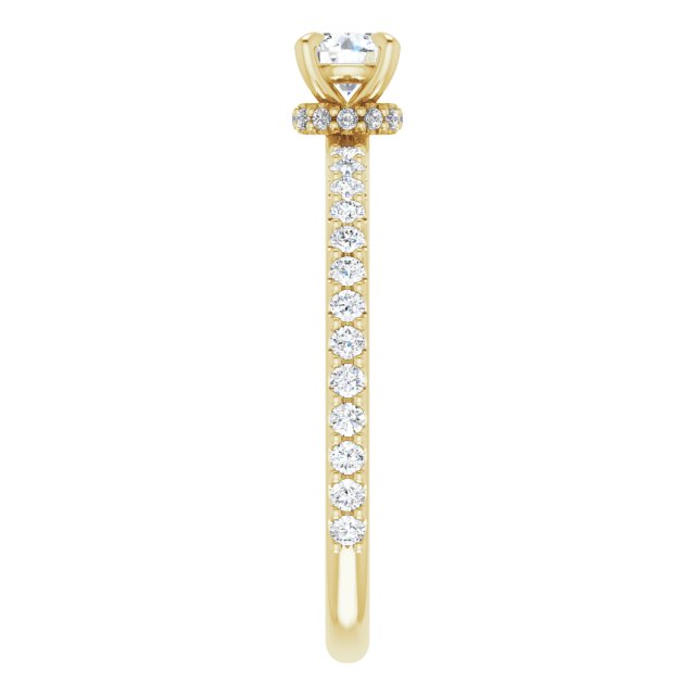 round-18K Yellow gold