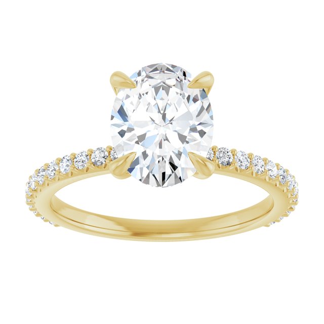 oval-10K Yellow gold