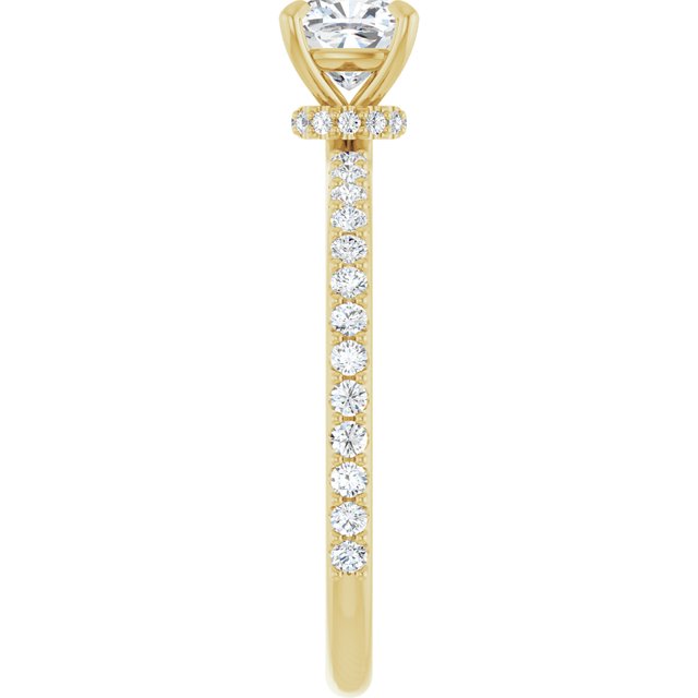 cushion-14K Yellow gold