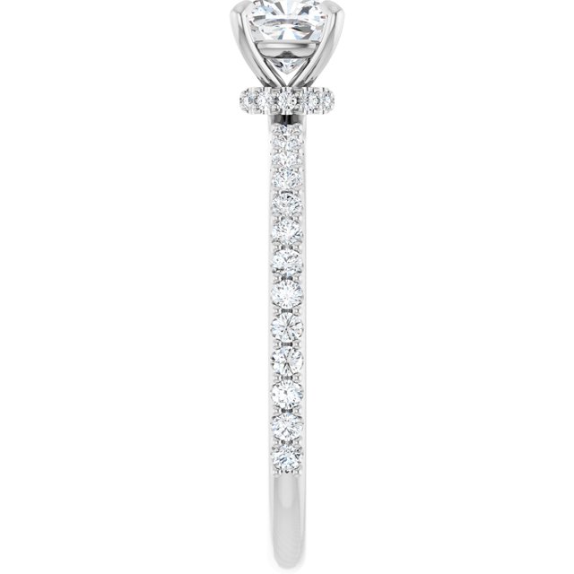 cushion-18K White gold