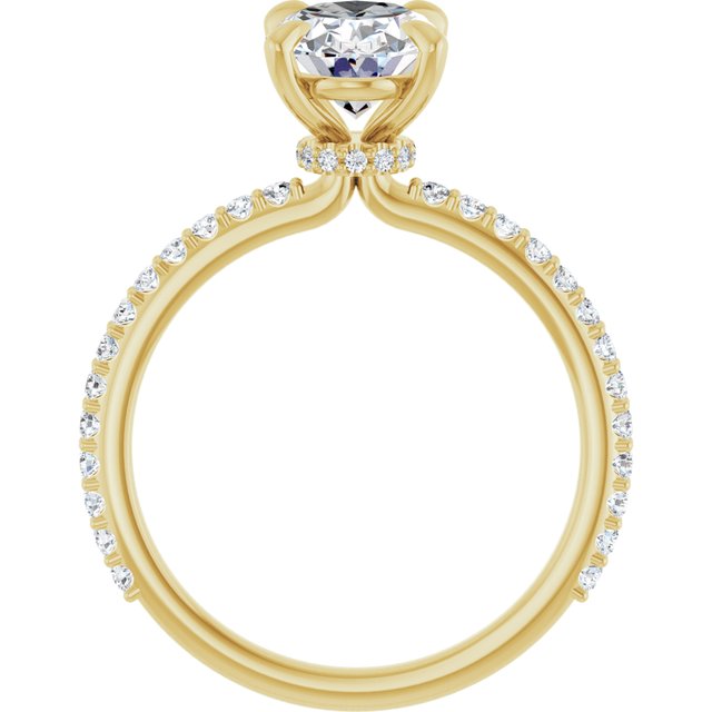 oval-10K Yellow gold