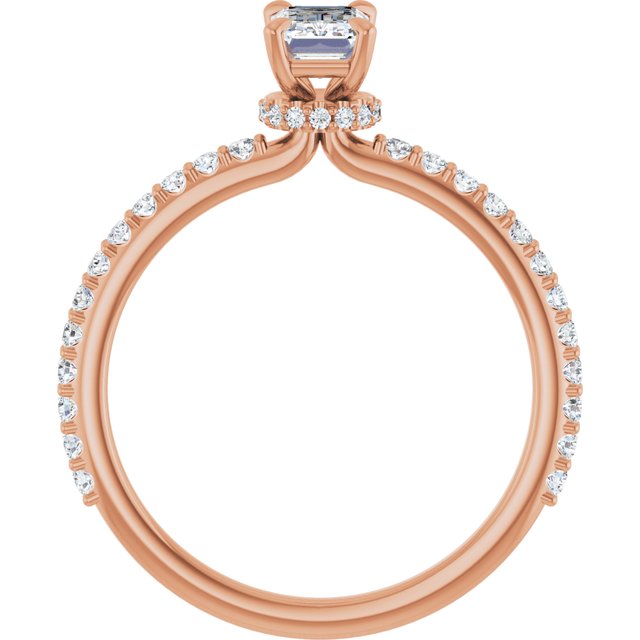 emerald-18K Rose gold