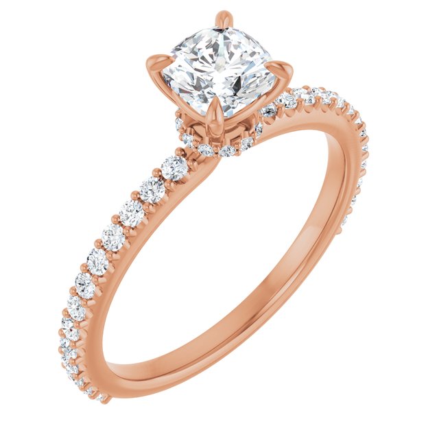 cushion-14K Rose gold