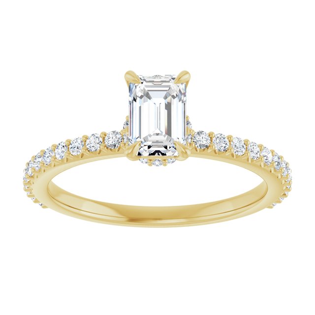 emerald-14K Yellow gold
