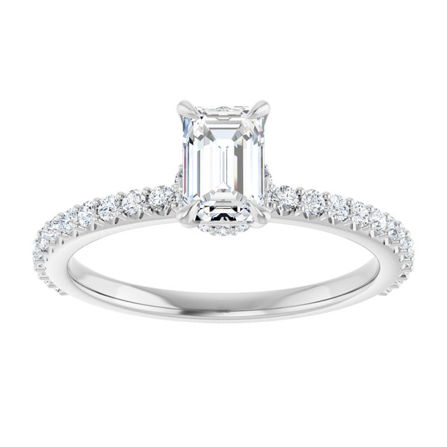 emerald-14K White gold