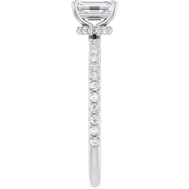 emerald-14K White gold