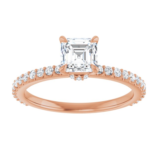 asscher-18K Rose gold