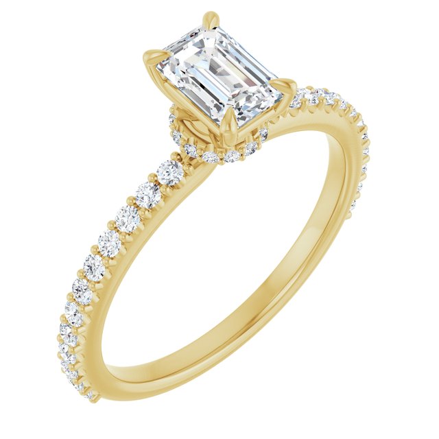emerald-14K Yellow gold