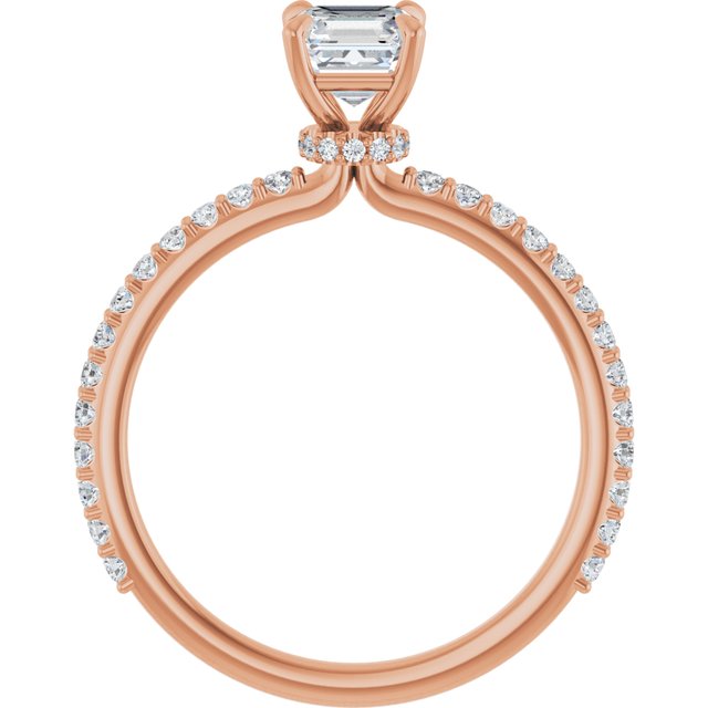 asscher-14K Rose gold