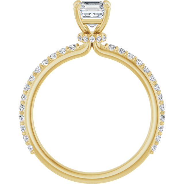 asscher-14K Yellow gold