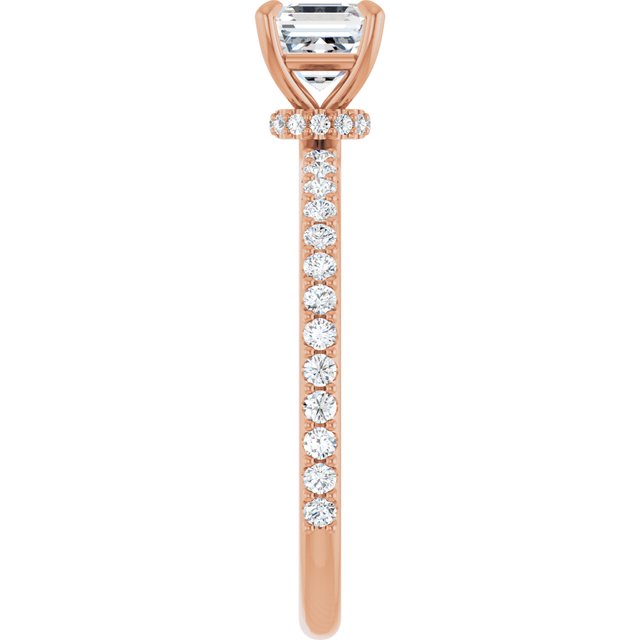 asscher-10K Rose gold