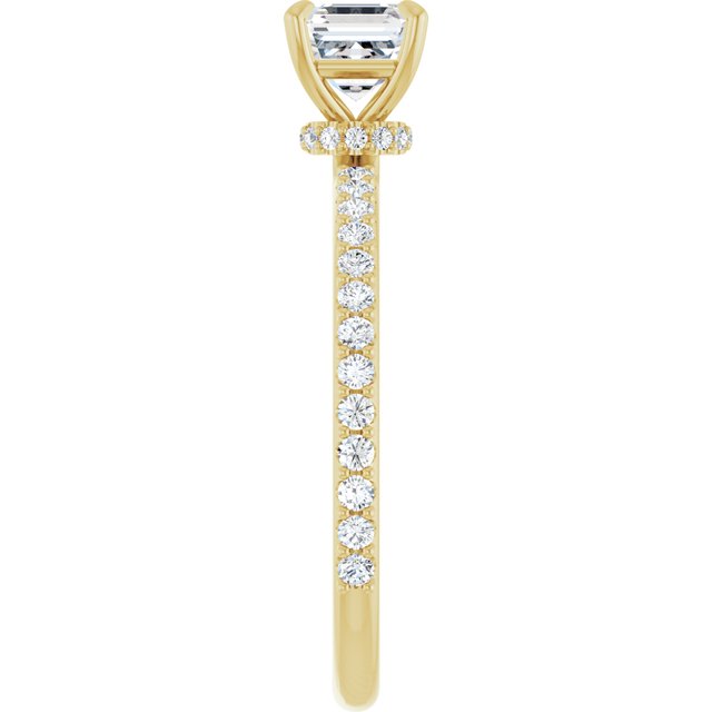 asscher-18K Yellow gold