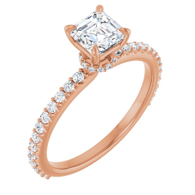 asscher-18K Rose gold