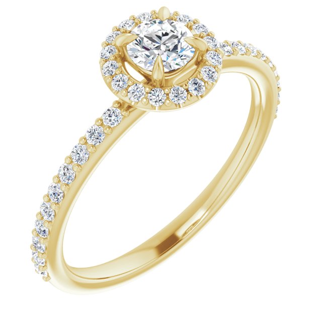 round-14K Yellow gold