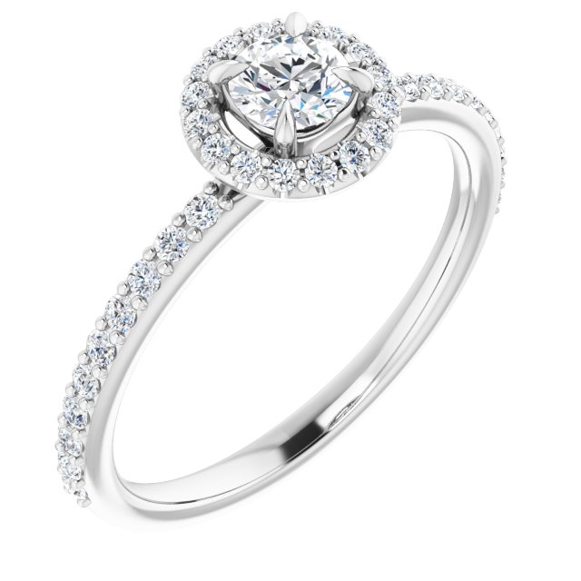 round-14K White gold