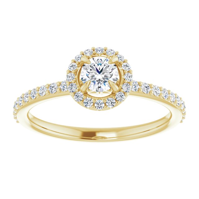 round-14K Yellow gold