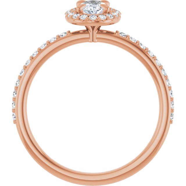 oval-10K Rose gold