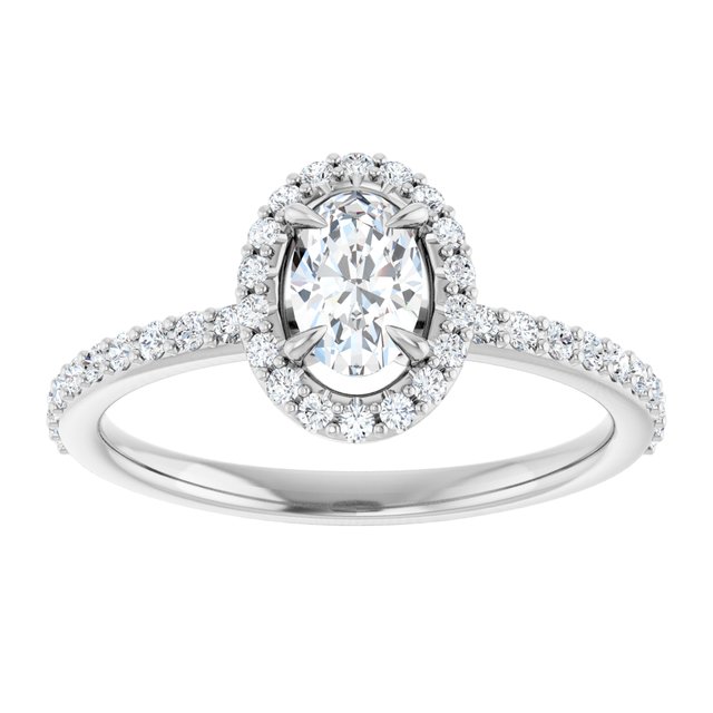 oval-14K White gold