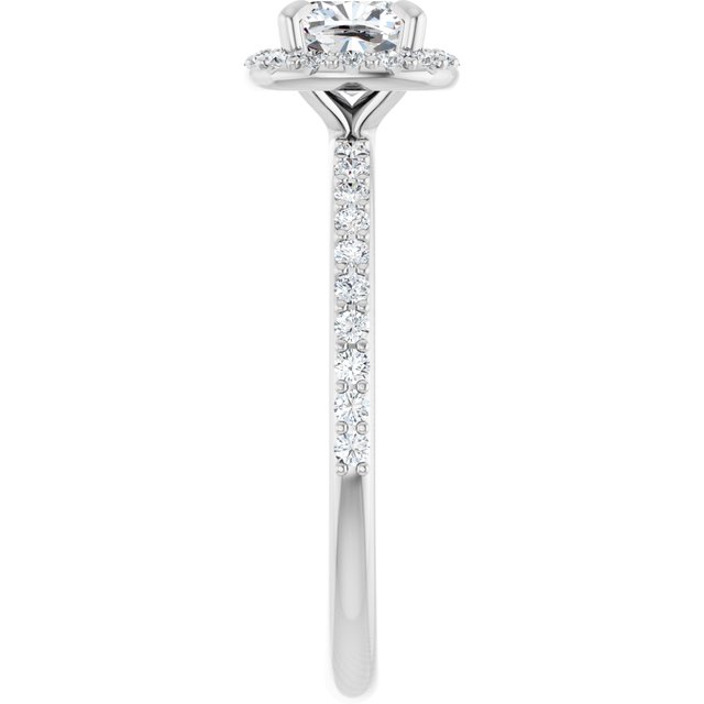 cushion-14K White gold