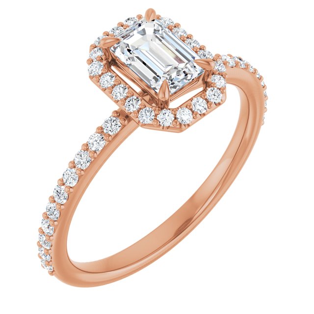 emerald-18K Rose gold