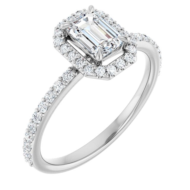 emerald-14K White gold